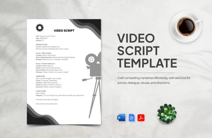 Video script template: How to write powerful scripts for any video